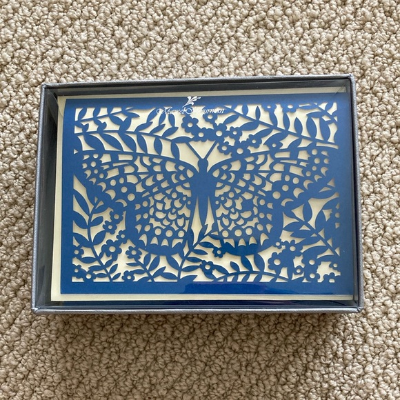 Marcel Schurman Other - NEW Marcel Schurman Blue Butterfly Laser Cut Stationery 10 Cards 10 Envelopes